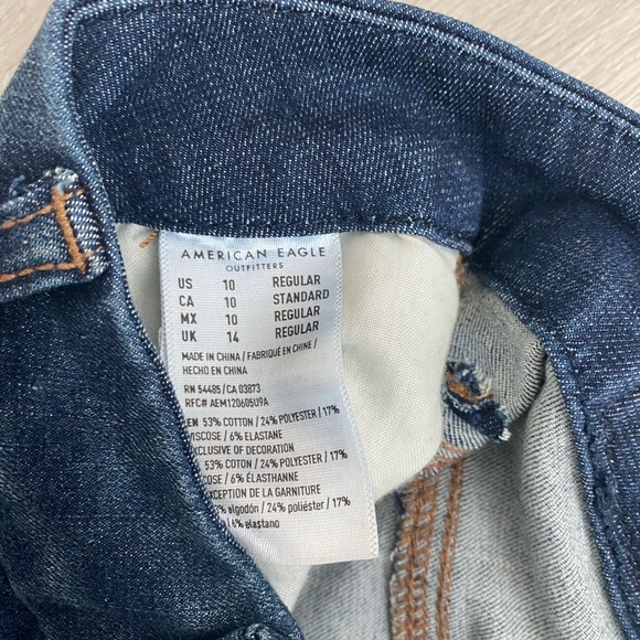 Dark Blue, American Eagle Skinny Jeans, Size 10 - Picture 3 of 4